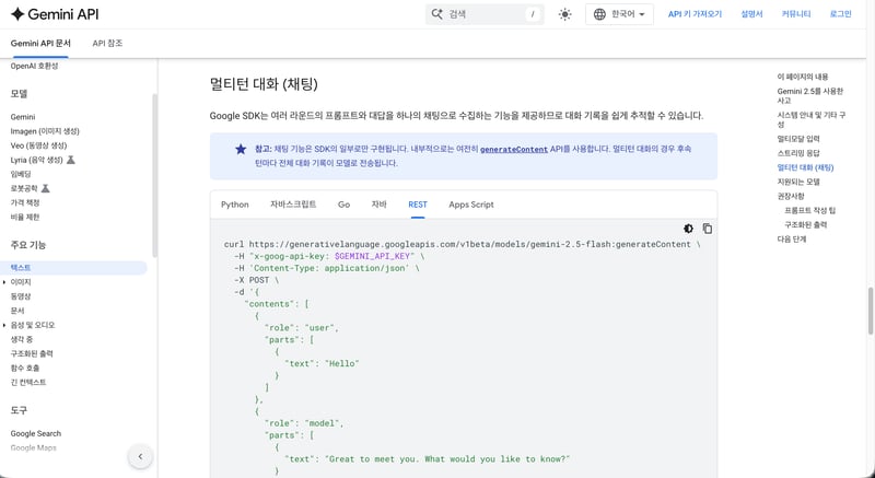 4. Gemini API 설정