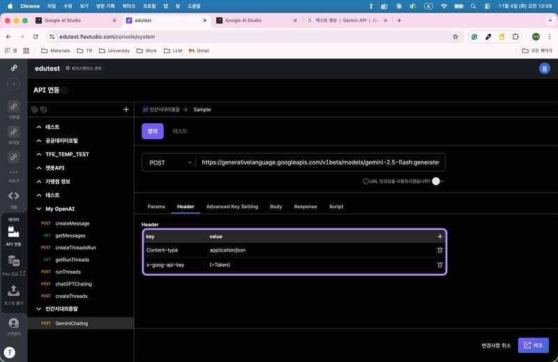 7. Gemini API 설정