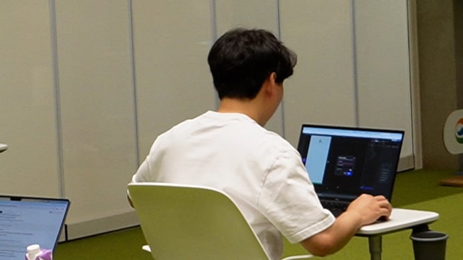 로우코드 빠르게 해결하기 GS그룹 52g 교육 모습